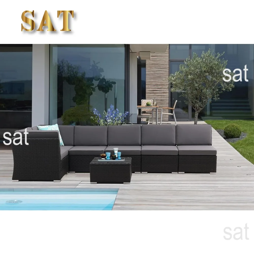 Patio Furniture Outdoor Set, Terrace Sofa Set, All-weather PE Rattan with Padded Cushions, Garden Furniture Sets
