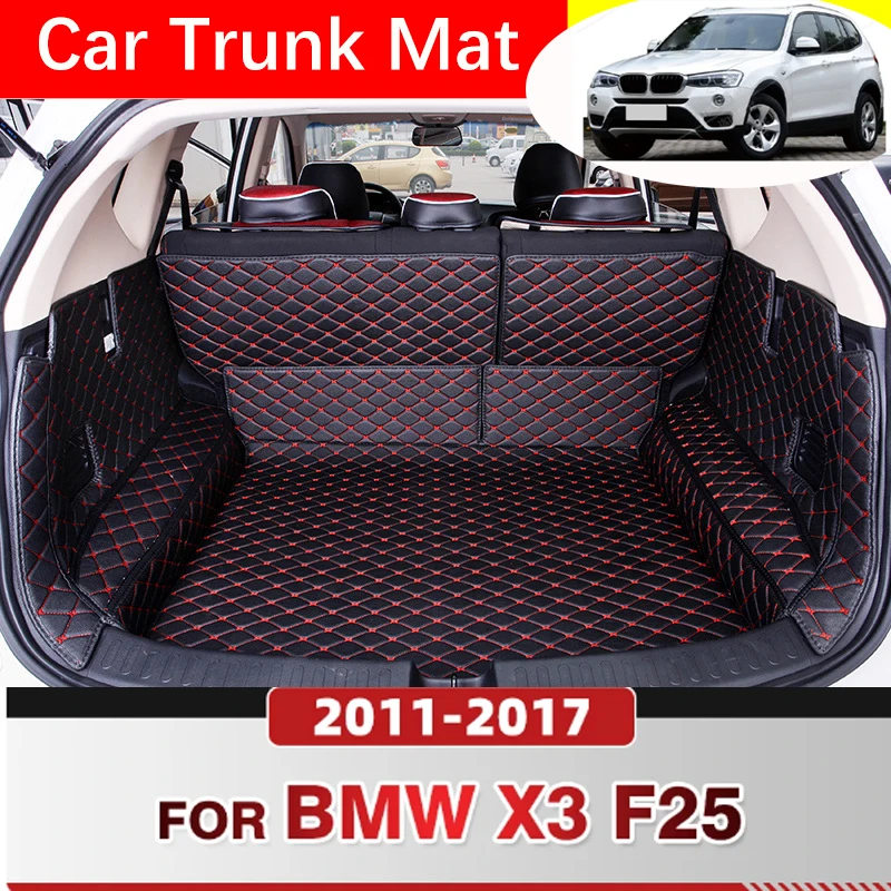 

Auto Full Coverage Trunk Mat For BMW X3 F25 2011-2017 16 15 14 13 12 Car Boot Cover Pad Cargo Interior Protector Accessories