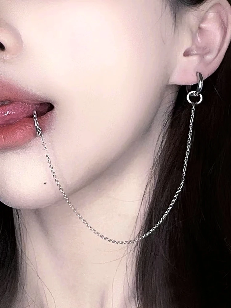 Civiel Gemiddeld kussen 1Pc Geen Piercing Cosplay Props Anime Oorbellen Fake Lip Ring Met Lange  Ketting Lip Clip Nep Piercing Septum Goth oor Pierc Sieraden|Oorknopjes| -  AliExpress