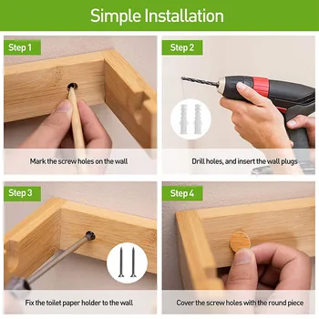 bamboo toilet paper holder