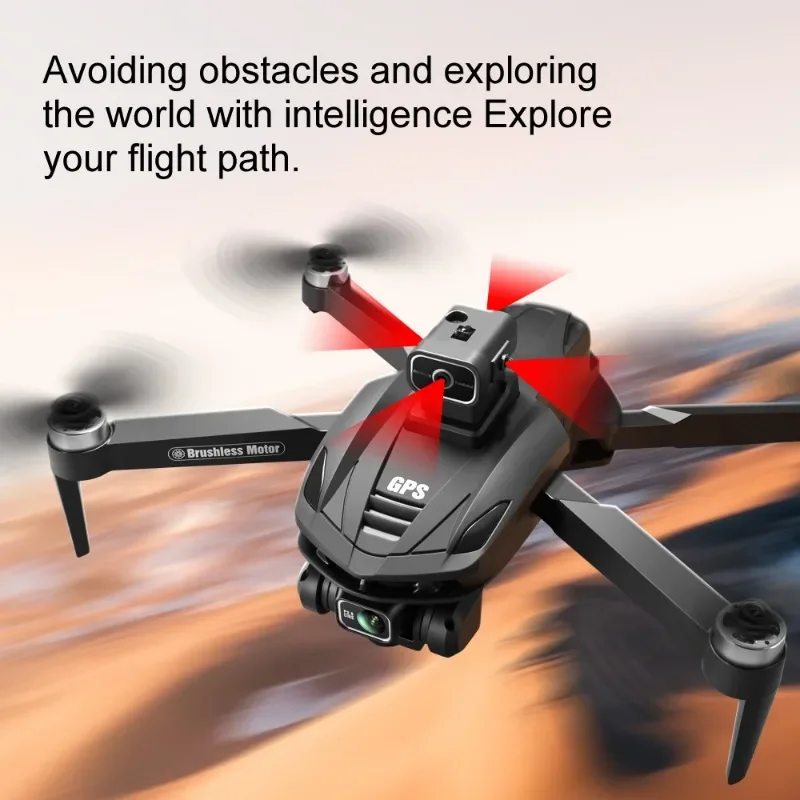 Drone GPS pour touristes, caméra haute définition, évitement d'obstacles intelligent, photographie aérienne, quadrirotor RC pliable, WiFi, 8K, V168, 3000m