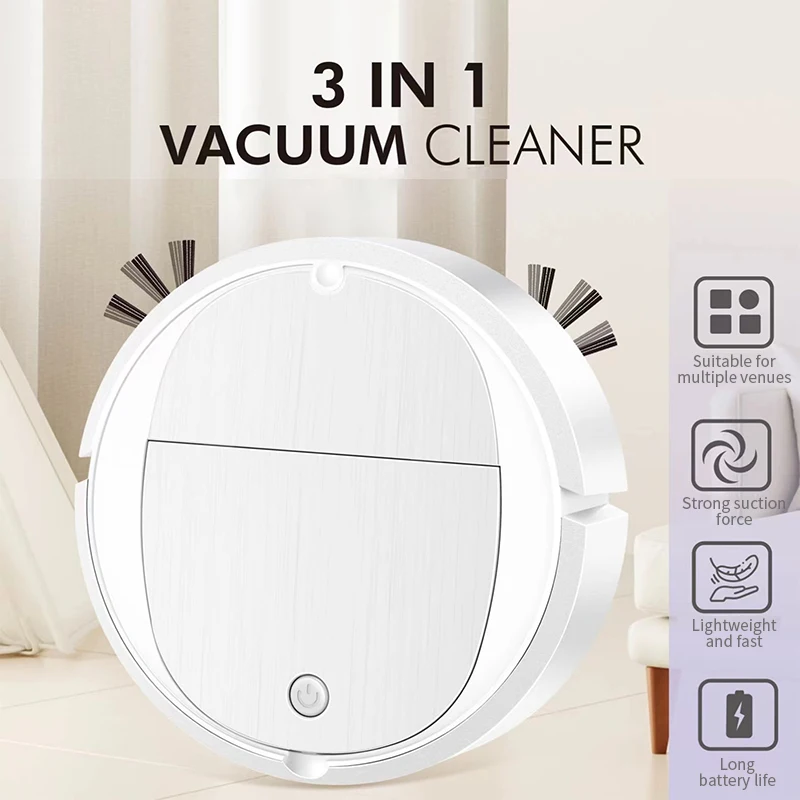 NEW 3 In 1 Smart Sweeping Robot Home Mini Sweeper Sweeping and Household Lazy Person Intelligent Three In One Sweeping Machine - Image 2