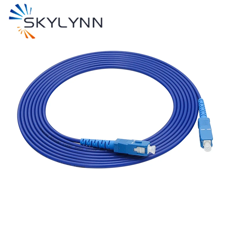 SKYLYNN 10Pcs/Bag 5 Meter SC APC/UPC Single Mode Simplex 3.0mm Armored Jumper Cable Optical Fiber Patch Cord