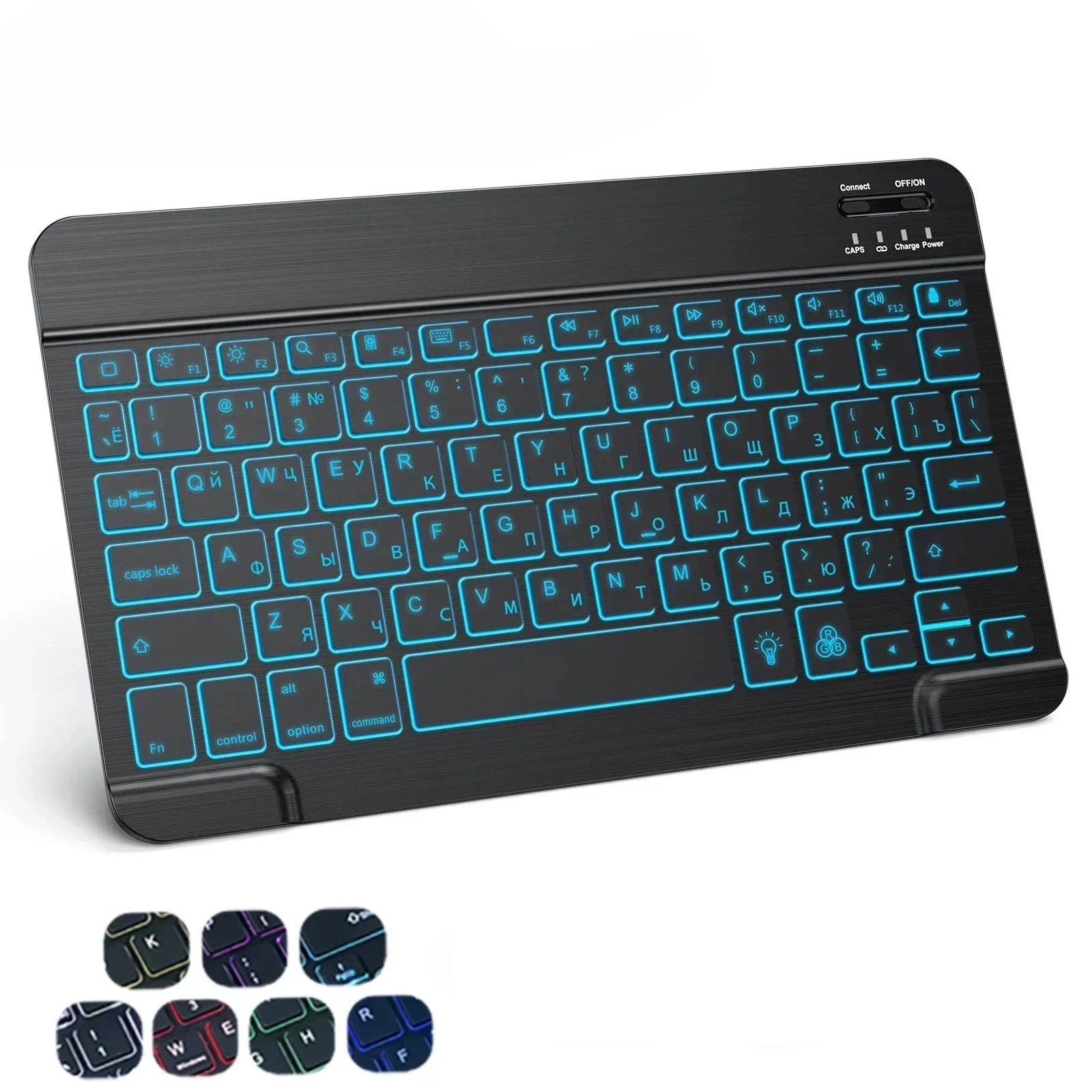 Multilingual RGB Backlit Bluetooth Keyboard with Universal Compatibility