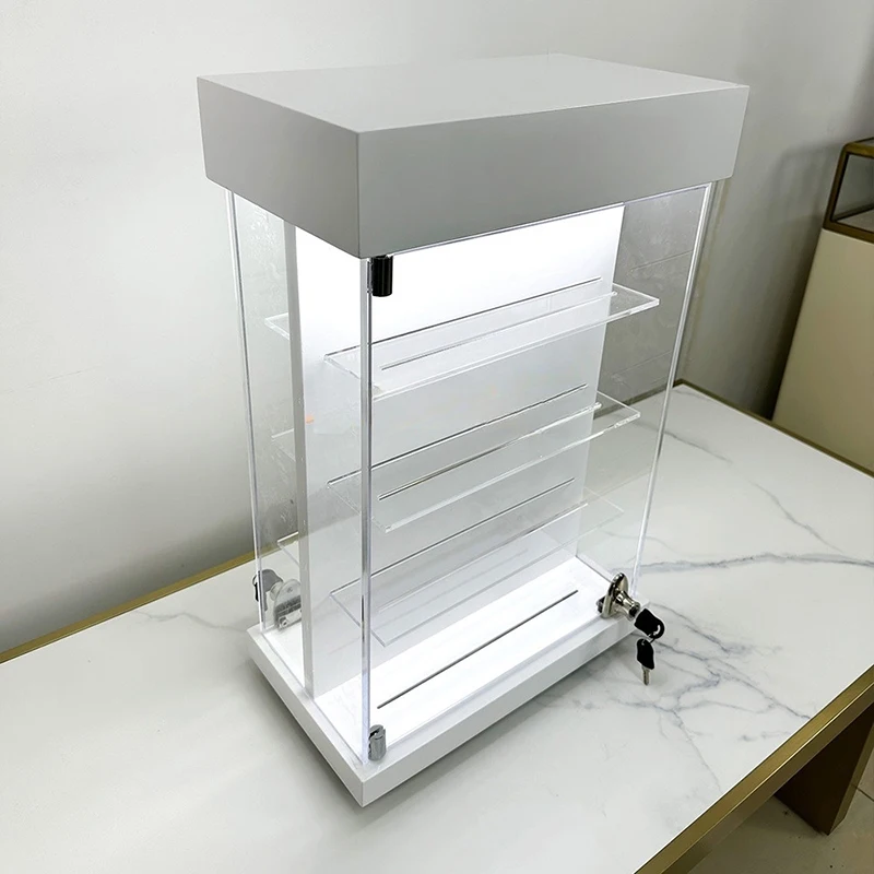 Doppelseitige Vitrine aus transparentem Acryl für Sonnenbrillen, helle Brillen und Myopie-Brillenvitrine