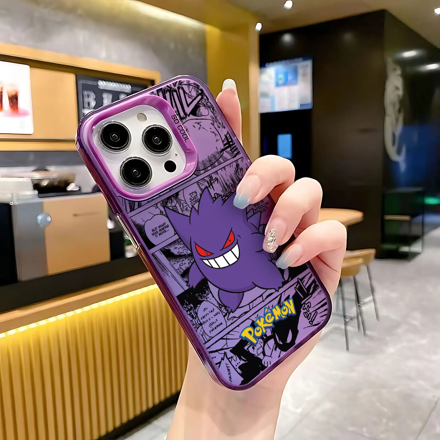thumbnail image 1 of Funda de teléfono de Anime a prueba de golpes para iPhone, carcasa trasera mate de caramelo para iPhone 15, 14, 13, 12, 11 Pro Max, X, XR, XSMAX, 8, 7 Plus, 1 of 5