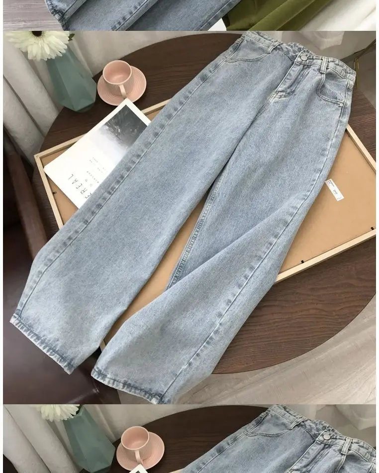 women's fashion jeans women girls stree baggy mom  female jean denim twear high waist jeans women wide leg pants trousers