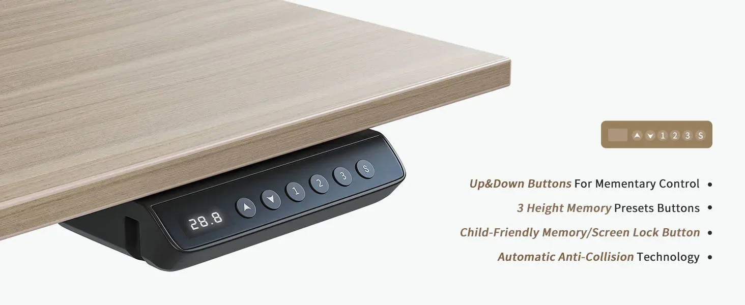 L shaped standing office desk
