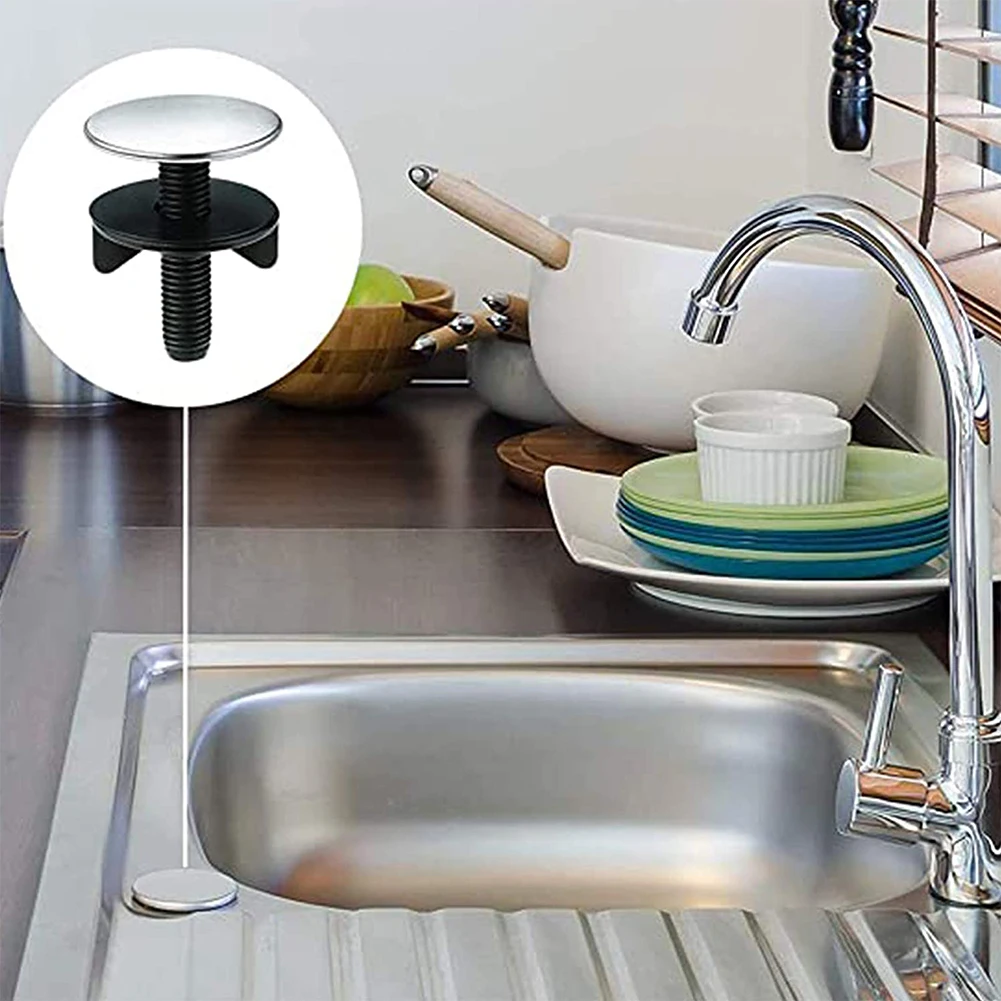

Kitchen Sink Tap Hole Blanking Plug Stopper Basin Cover 45mm Stainless Steel Faucet Hole Cover For 12-40mm Hole Faucets Parts