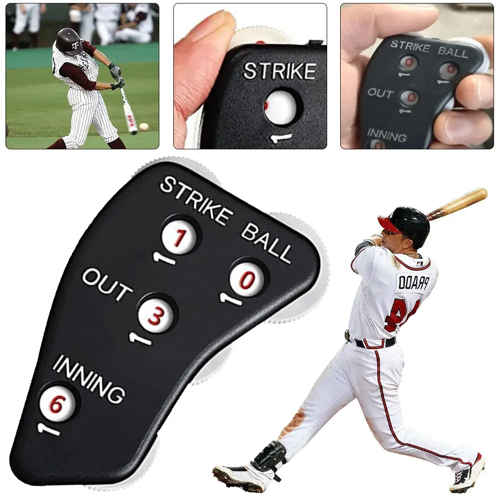 Baseball Referee Counter 4 round baseball counter umpire indicator non slip wear resistant baseball lock exercise record out