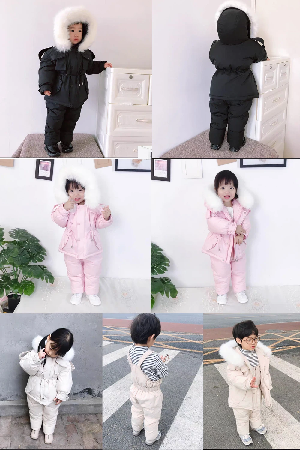 Children Down Coat Jacket+jumpsuit Kids Toddler Girl Boy Clothes