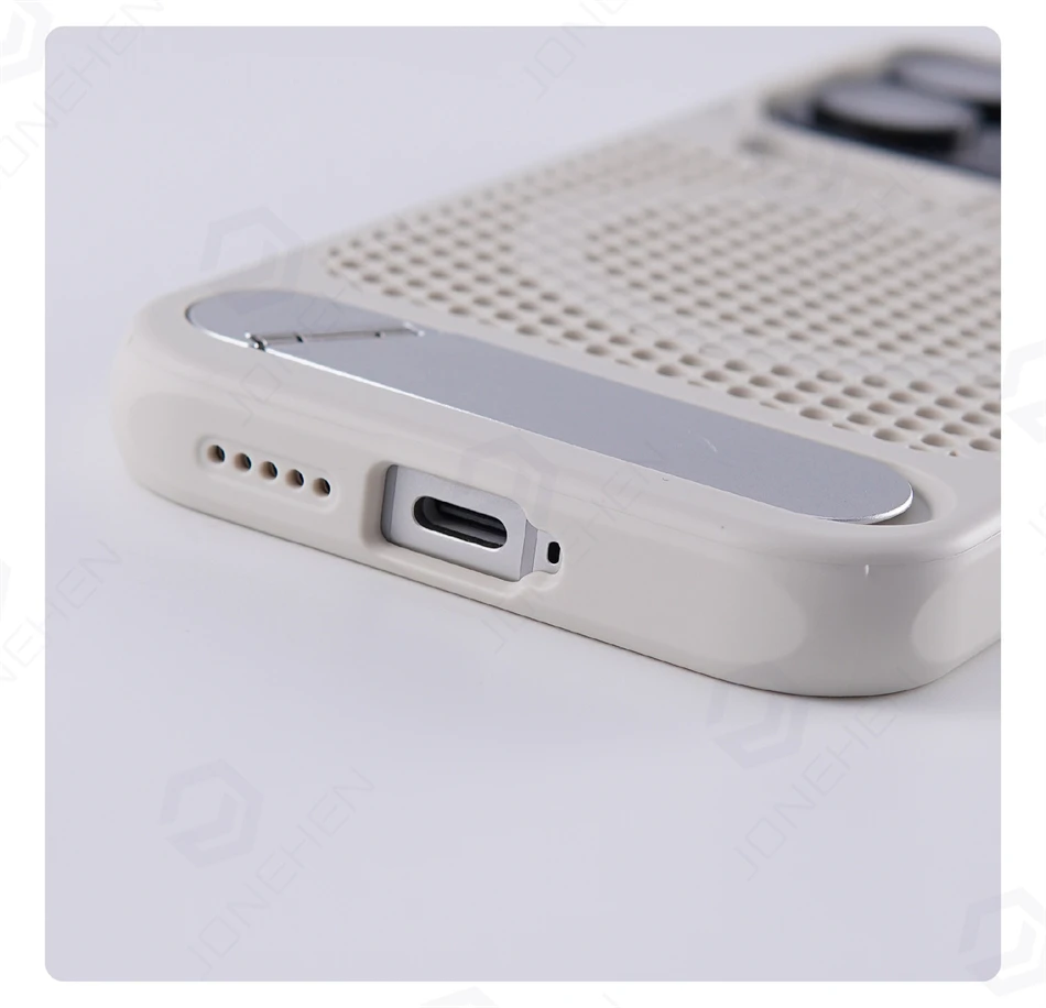 Heat Dissipation Honeycomb Magnetic Wireless Charging Armor Case with Stand
