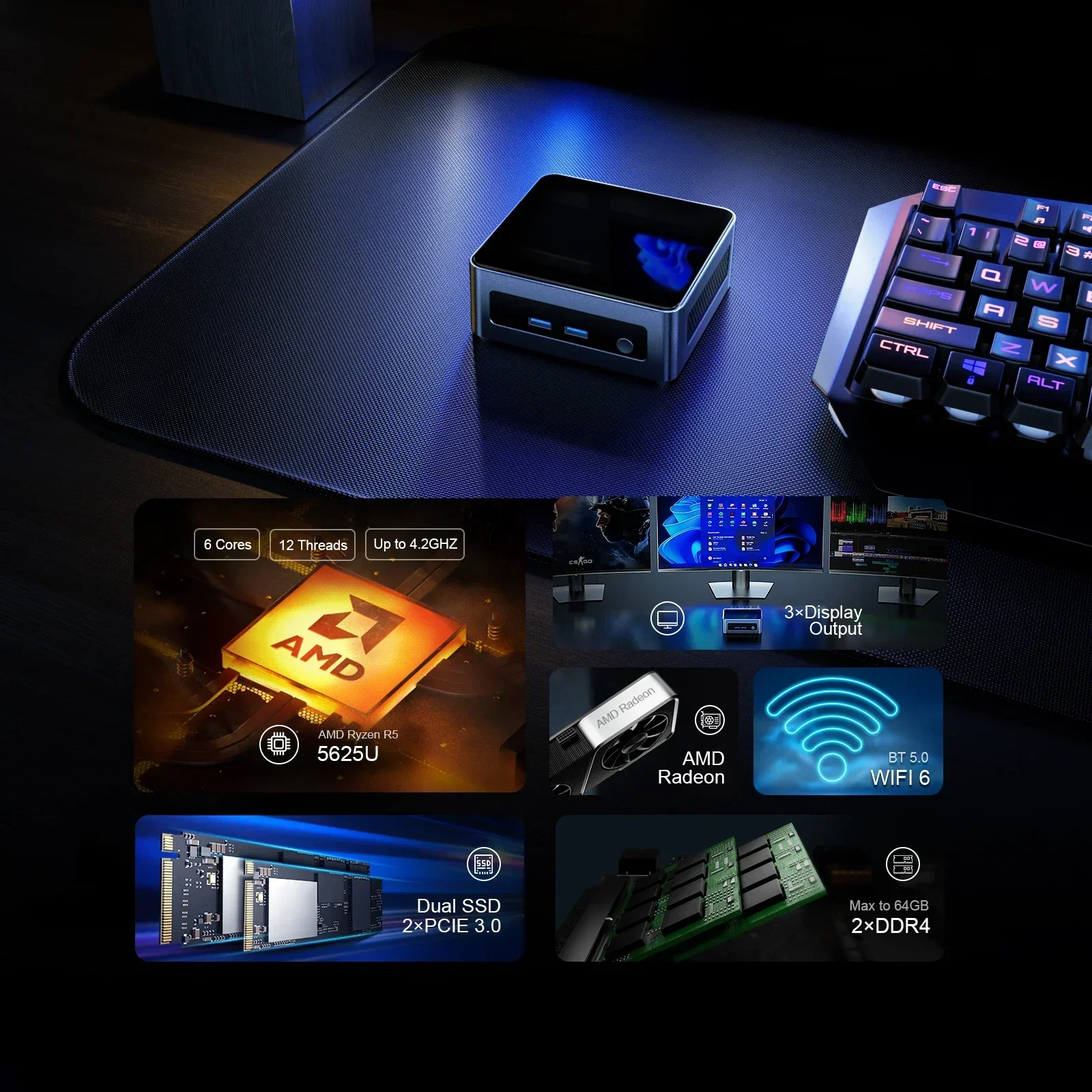 ミニPC Mini PC AMD Ryzen 5 4500U 16GB RAM Amazon.com: GenMachine Mini PC AMD Ryzen 5 4500U Mini