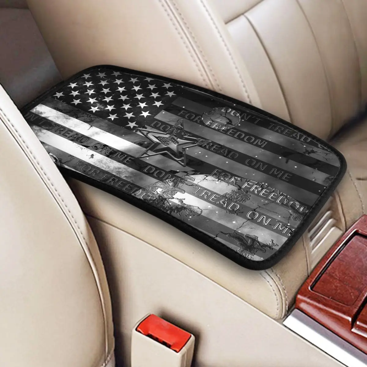 Center Console Cover Pad BreakStar Dark Stars Shattering Flag Car Armrest Cover Mat Car Accessories