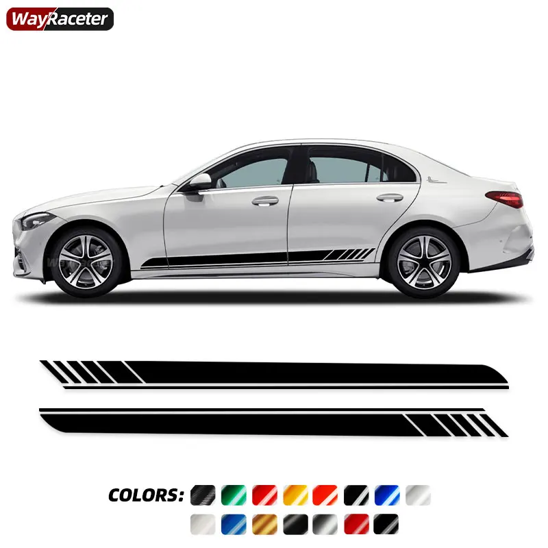 Наклейка на дверь с боковыми полосками для Mercedes Benz C Class W206 S206 2022 2023 седан