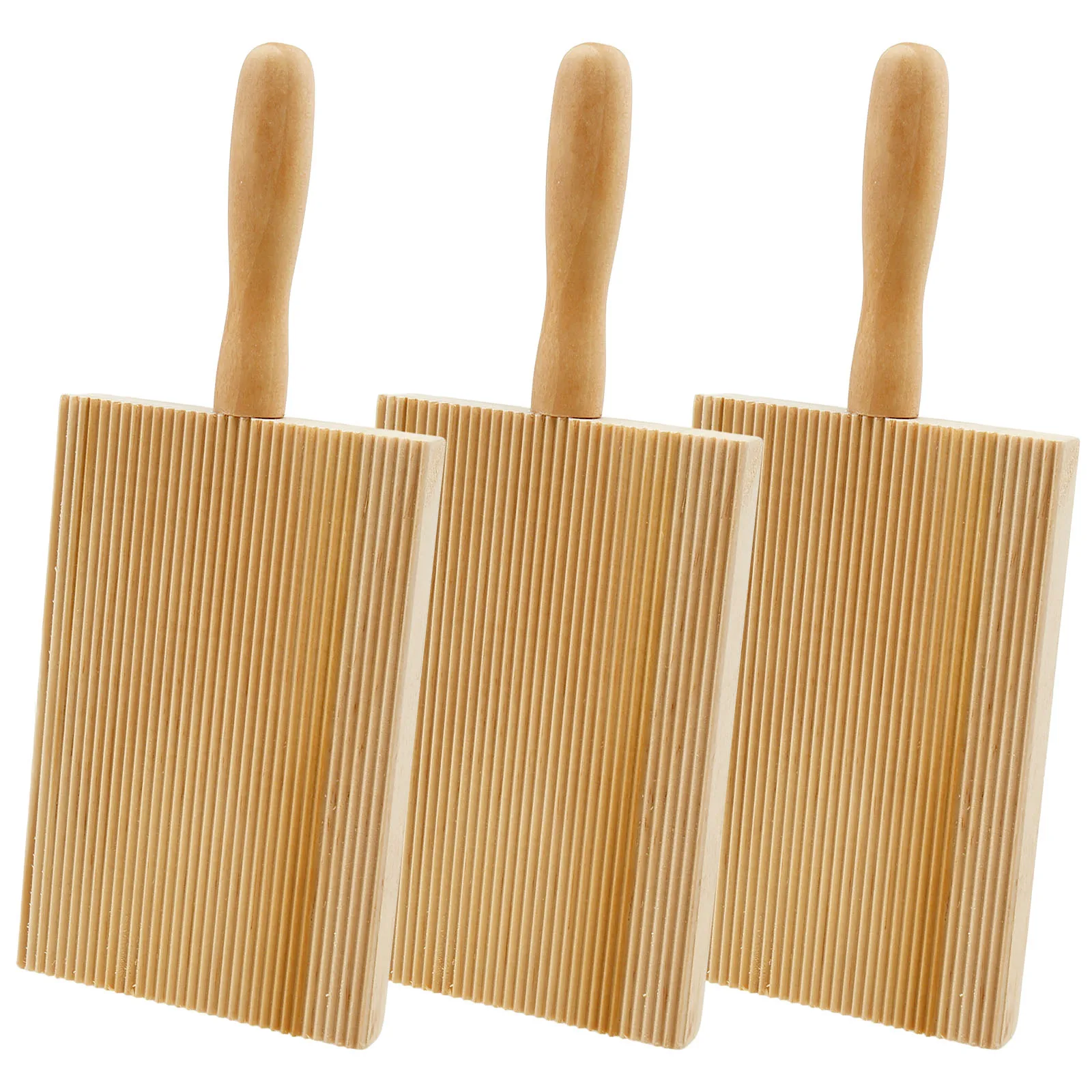 3Pcs Wooden Gnocchi Boards With Ridged Texture Reusable Cavatelli Pasta Boards Multipurpose Gnocchi Rolling for Pasta