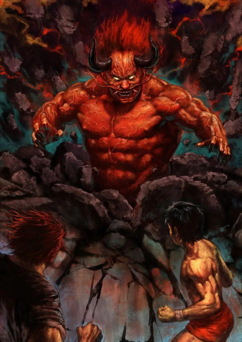 thumbnail image 1 of Pintura en lienzo clásica de anime japonés Baki Hanma Comics, impresión en alta definición, arte de pared, imagen para sala de estar, decoración del hogar, 1 of 5