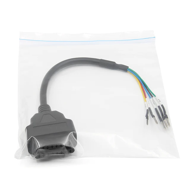 OBD2 Male 5Pin Adapter Direct Connection To Female 16Pin Can +- K Line DIY OBDII Connector Jumper Interface Extension Cable Tool 6
