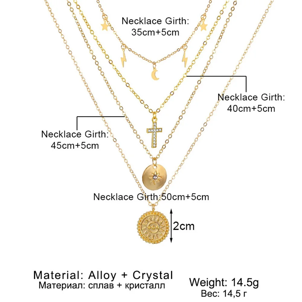 FNIO 2022 Fashion New Chunky Chain Necklace Women Simple Chain Pendant Necklace For Women Jewelry Gift