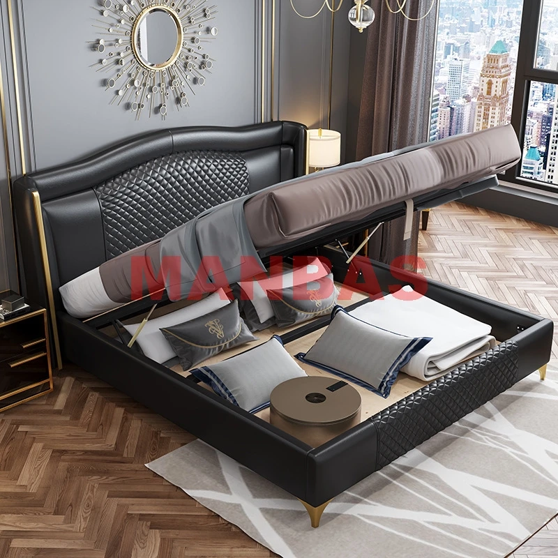 bed with high box
