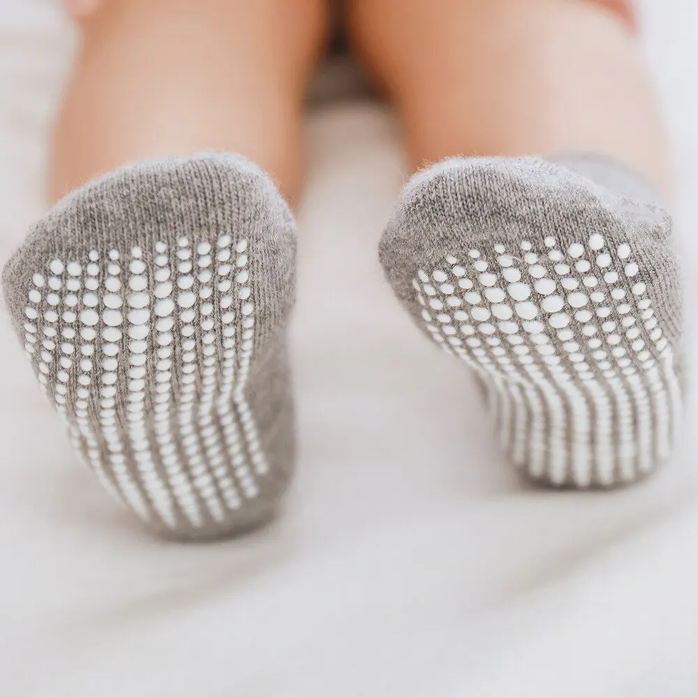 6 Pairs/Lot Cotton Baby Anti-slip Boat Socks For Boys Girls Low Cut Floor Kids Toddler Sock With Rubber Grips For 0-1Years non slip floor socks baby socks children socks ankle socks
