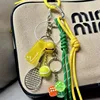 Personalized Baseball Car Keychain Creative Trendy Bag Decoration Pendant Trendy Letters Handmade Couple Woven Hanging Rope 4