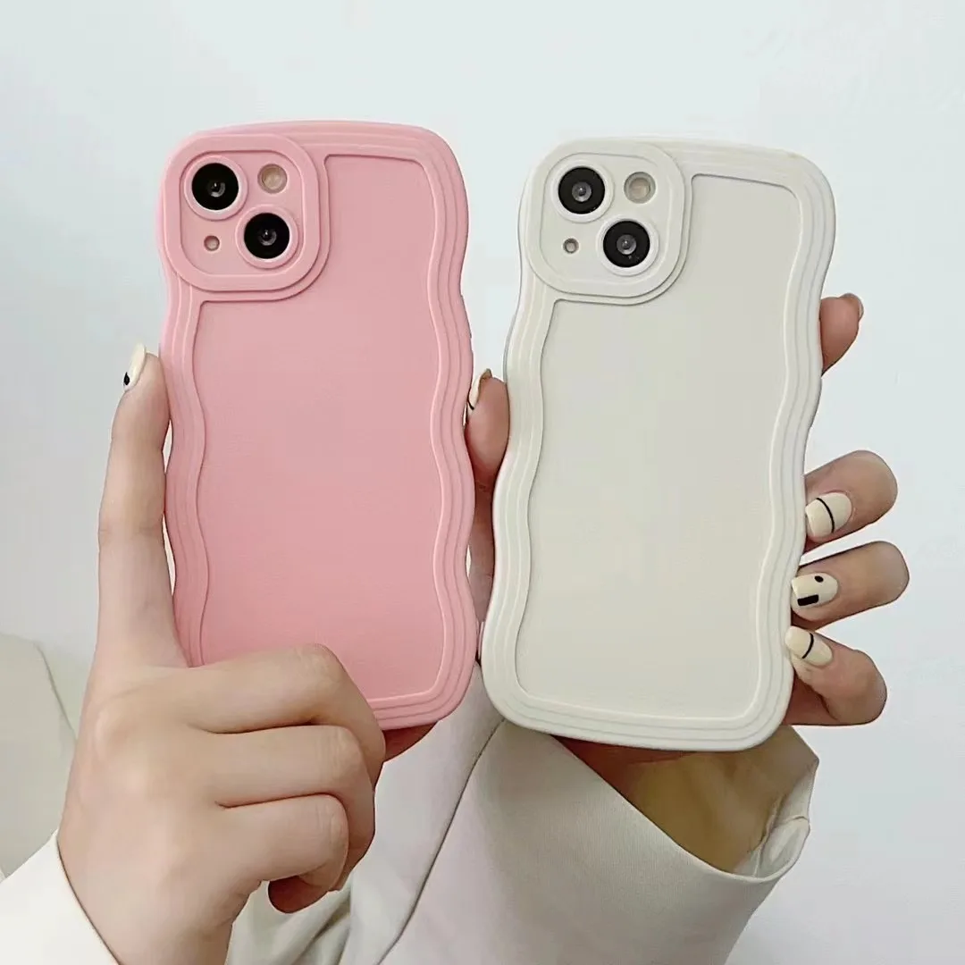Chic Candy Curly Wavy Silicone Phone Case - Soft Protective Bumper Cover