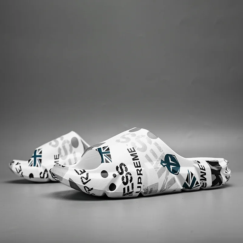 Erkekler için Kayma Terlikler Kalın Taban Dış Aşınmaya Sahip İç Mekan Dış Mekan Yumuşak Köpük Kaydırıcılar için Kaymaz Terlik_voghion.com