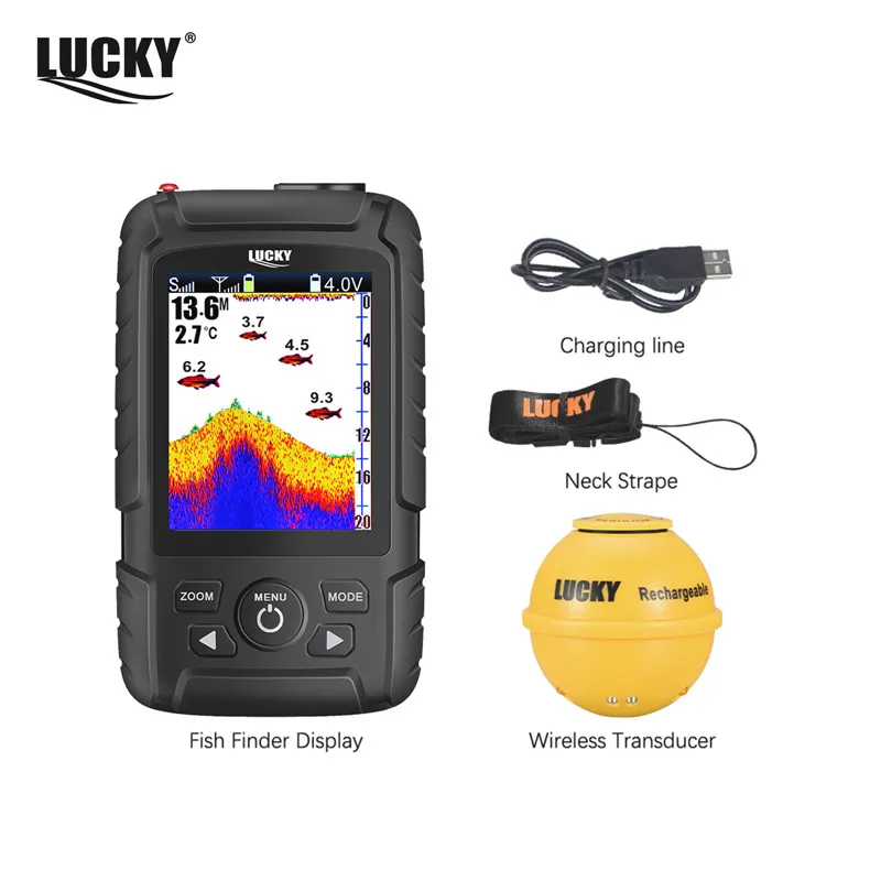 ラッキー FF718LiC-WLA ワイヤレスポータブル魚群探知機 45 ラッキー FF718LiC-WLA ワイヤレスポータブル魚群探知機 45
