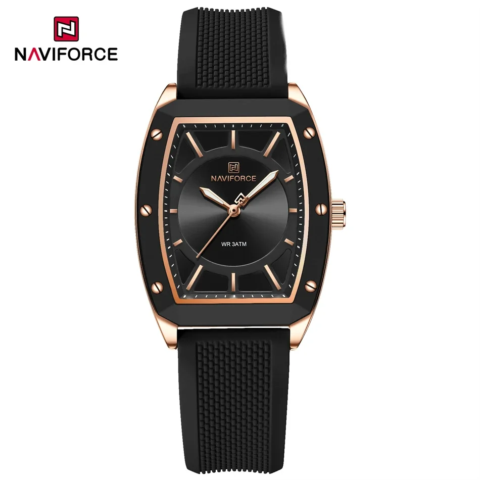 NAVIFORCE نساء ساعات كوارتز سيليكون حزام طالب ساعة...