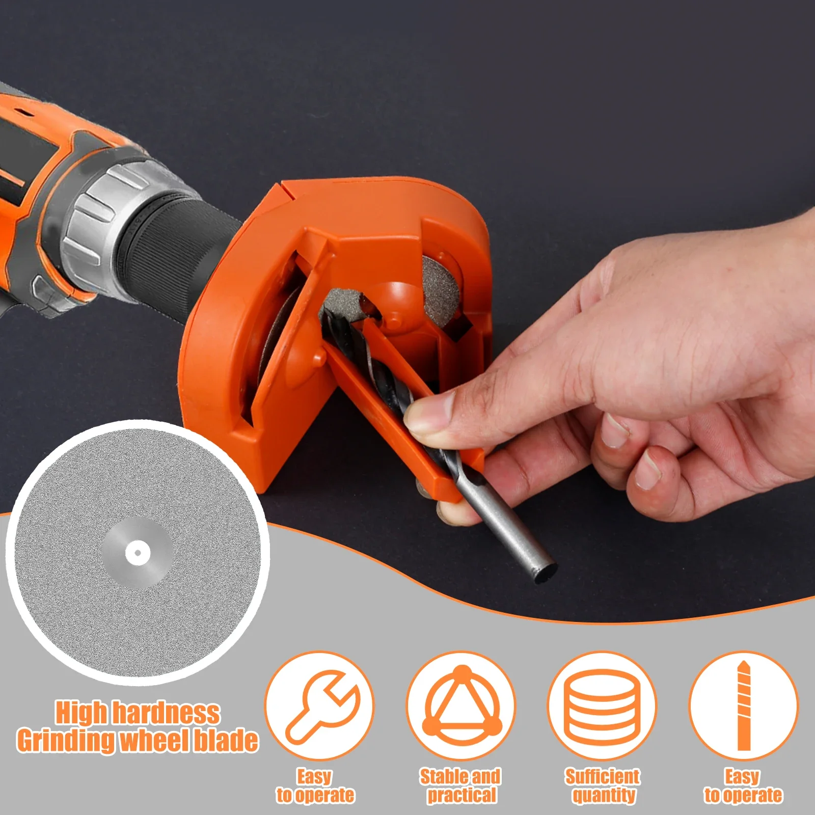 10Pcs Drill Bit Sharpening Disc Flat Lap Grind Wheels Multipurpose Drill Bit Grinding Discs For High Speed Steel Twist