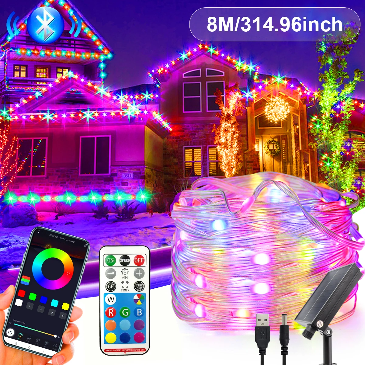 Artrastar LED Lichterkette 20m RGB - IP65 Wasserdicht Mit App & Musiksteuerung