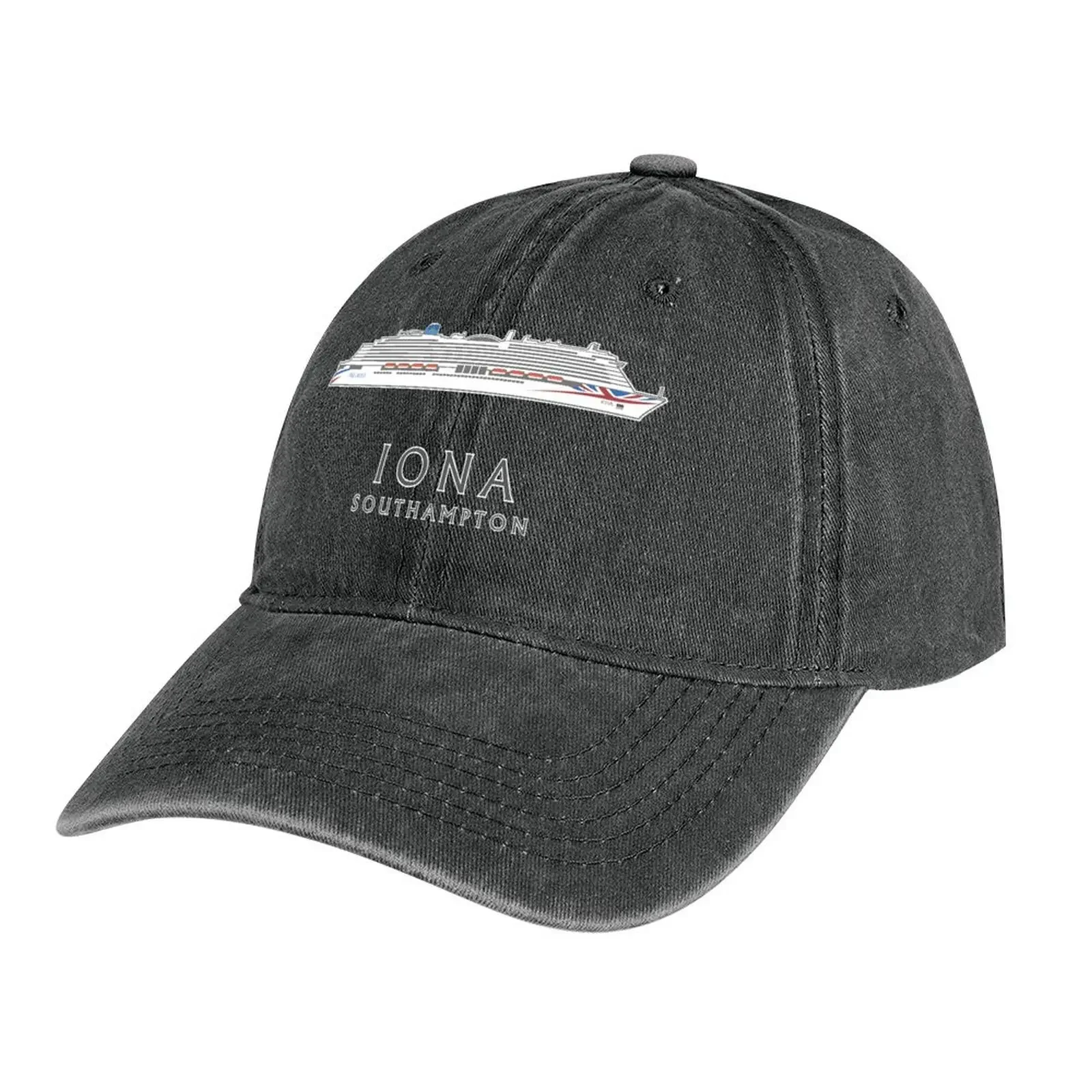 

Cruise ship Iona stylish graphic design Cowboy Hat Luxury Man Hat Hip Hop Mens Women's