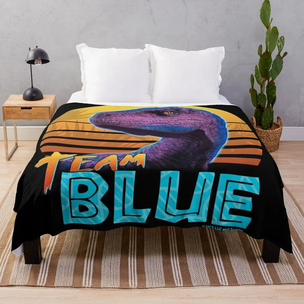 Team Blue - Jurassic World Fan Art Throw Coperta Cute Travel For Babies Coperte