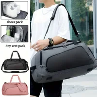 Large Capacity Gym Handbag Travel Bag Dry Wet Separation Pack Man Fitness Sports Shoulder Messenger Bags Shoes Storage Pocket 1