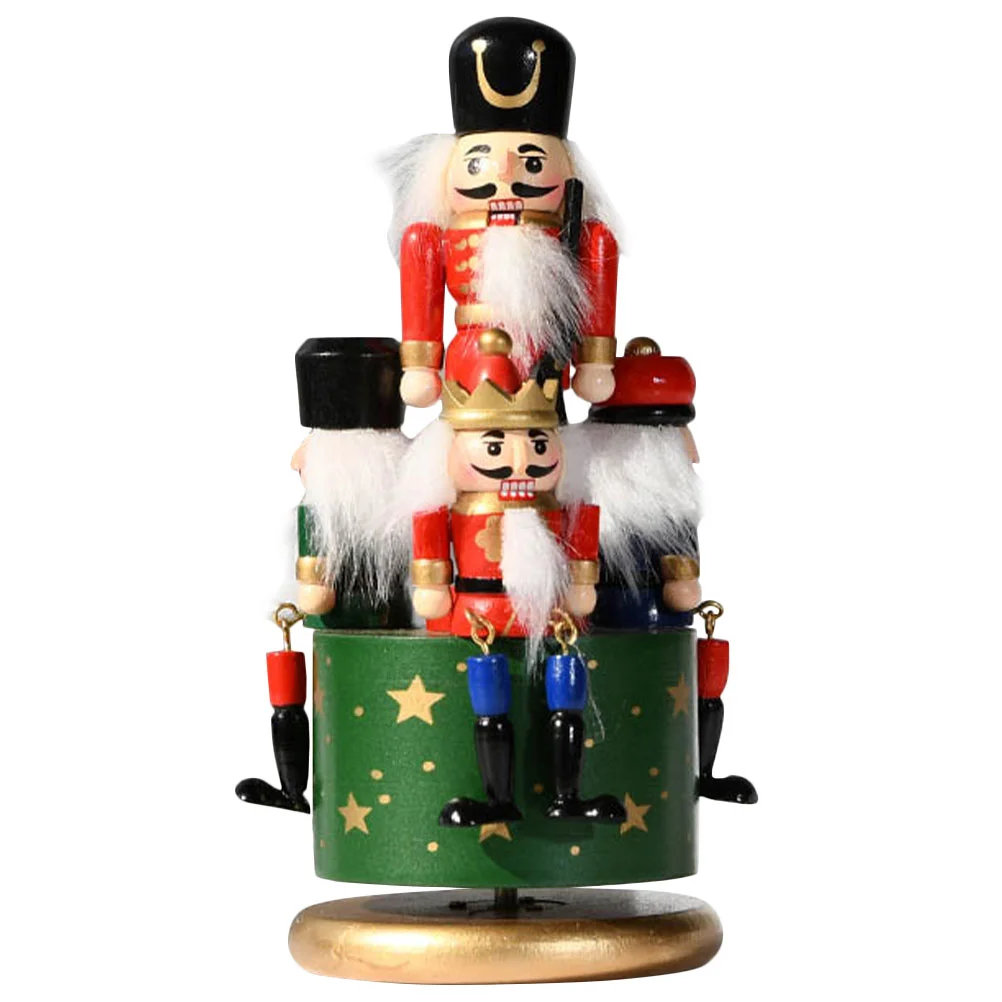 

European Style Hand Painted Nutcracker Music Box Desktop Adorns Craft Nutcracker Ornament Christmas Decorations