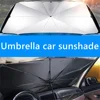 Rubber Sunshade Umbrella For Car Uv Protection Folding High Shading Car Umbrella Front Windshield High Shading Silver Sunshade 4