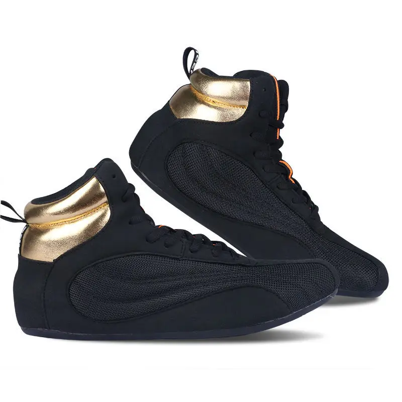Big Size 35-46 Wrestling Shoes Breathable Boxing Sneakers Non Slip Flat Wrestling Footwears Wear-Resisting Weight Lifting Shoes