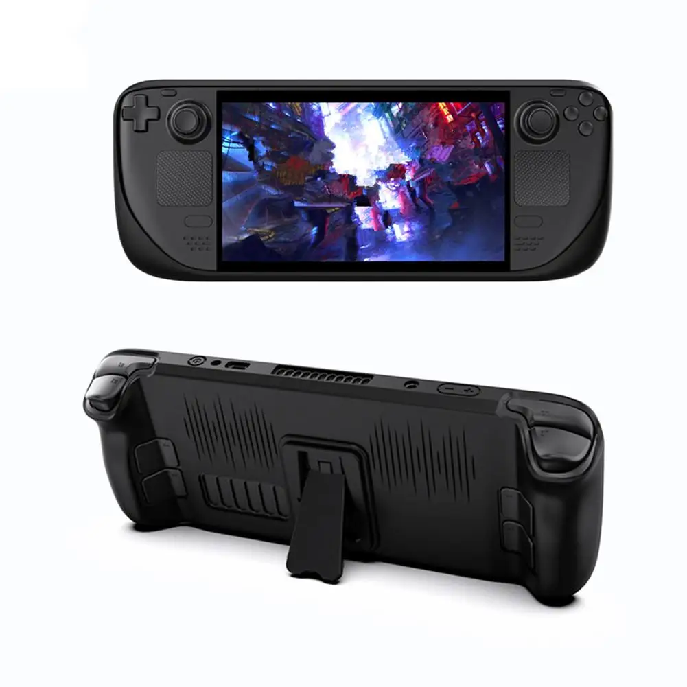 

For Steam Deck Games Console Protective Cover Set with Stand Touchpad Button Stickers Compatible For Steam Deck Sd016