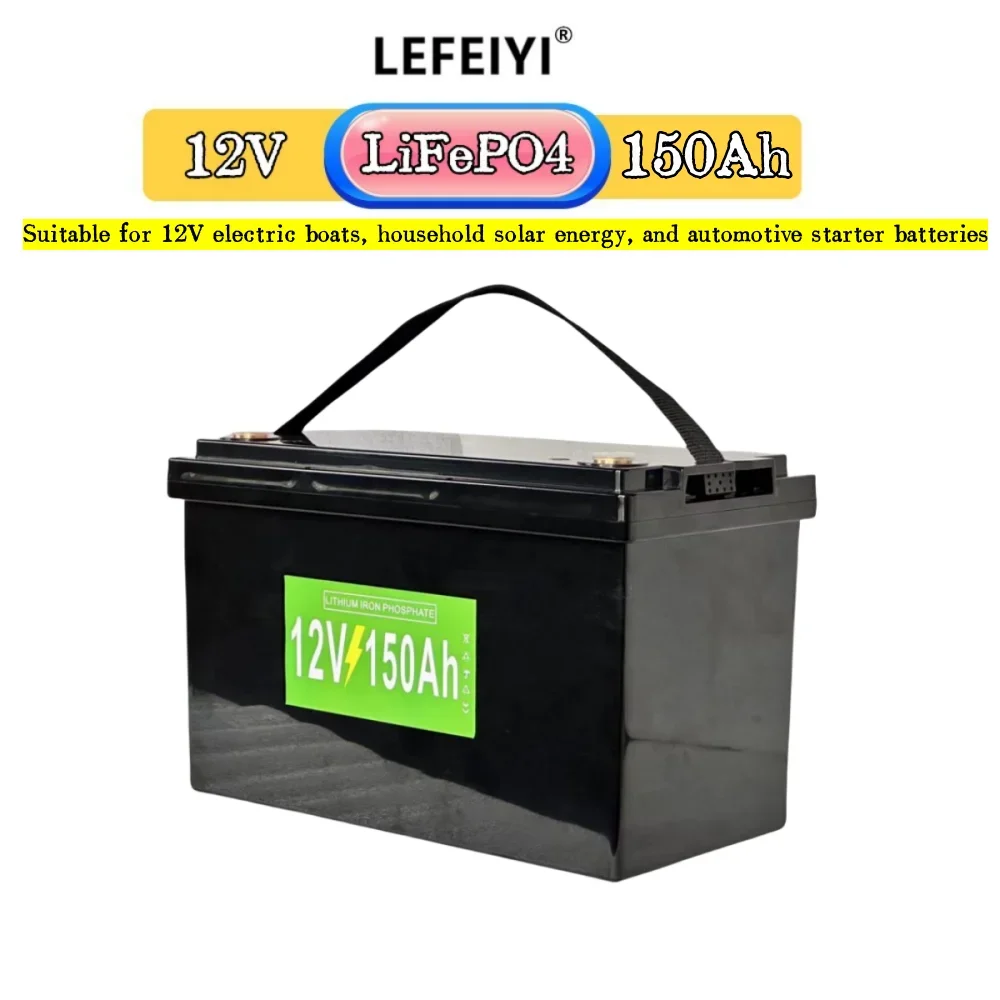

12V 150Ah LiFePO4 Battery 12.8V 1500W BMS Supports Series and Parallel Use of Solar RV Batteries