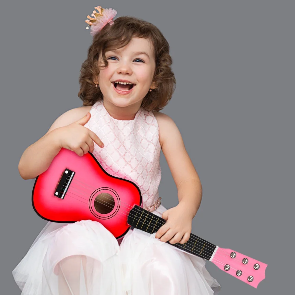 21 Inch 6 Strings Basswood Ukulele Set for Children