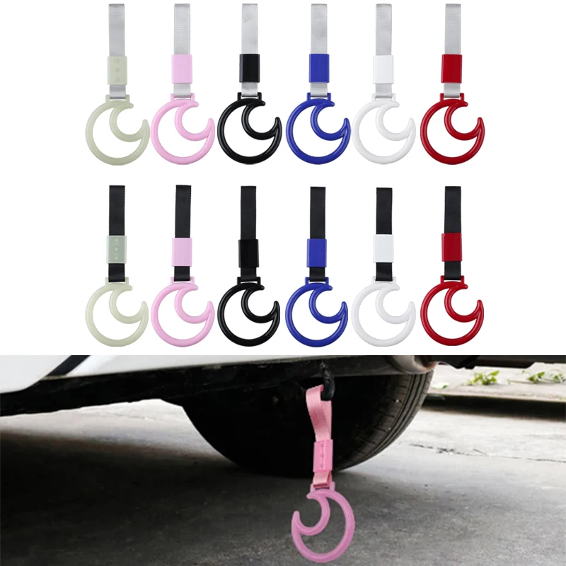 Car Tow Decoration Car Decoration Strap Car Tow Strap Car Accessories Strap JDM Tsurikawa Moon Ring Car Tow Belt