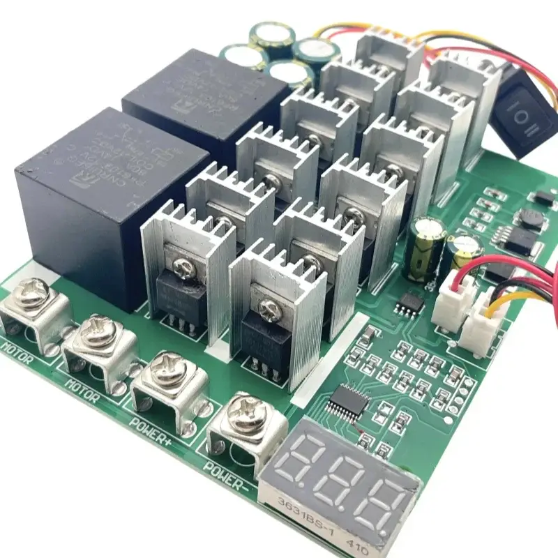 1PCS 60A 10-55V 12V 24V 36V 48V 100A Digital Display PWM Speed Controller Module Forward Reversal 0~100% Adjustable DC Motor image 5