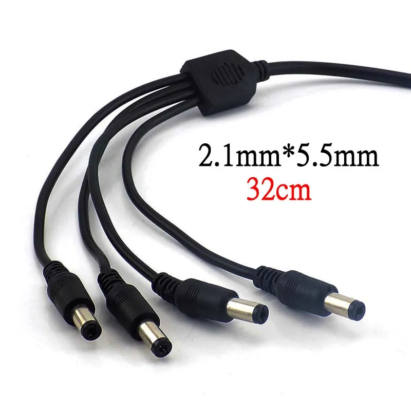 SHANFEILU DC Y Divisore del cavo 1 Femmina to 2 Maschio 5,5 mm x 2,1 mm cavo adattatore di espansione DC per monitoraggio telecamera router 30cm/11,81 pollici 2 pezzi
