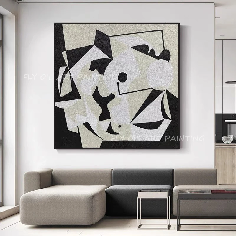 

Idea Abstract Geometry Shape Texture Canvas Oil Painting Handmade No Frame Art Craft Latest Arrival Wall For Home Office Decor