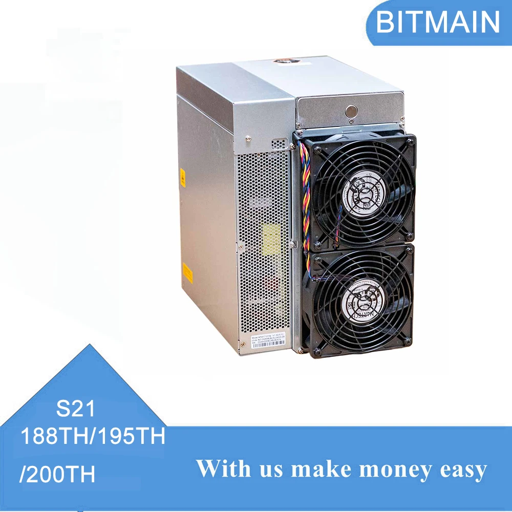 Bitmain Antminer S21 Con Hashrate 200/195/188T 3550W Btc Bch Bitcoin Miner