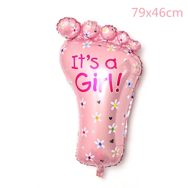 4D Transparent Baby Shower Boy Girl Bear Bubble Ball Kids 1st Birthday Party Blue Pink Helium Balloon Gender Reveal Decoration 1pc girl feet