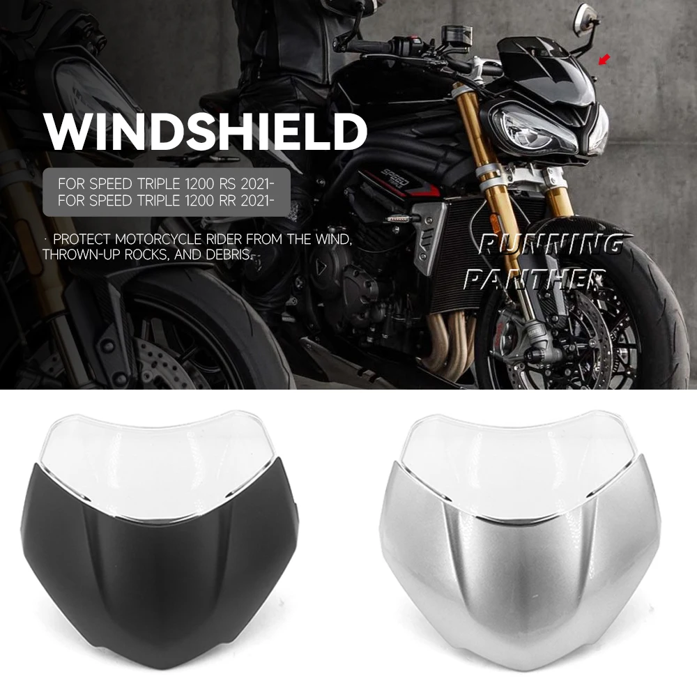 

Motorcycle Windshield WindScreen For SPEED TRIPLE For Speed Triple 1200 RS RR Front Screen Wind Deflector Accessories 2021 2022-