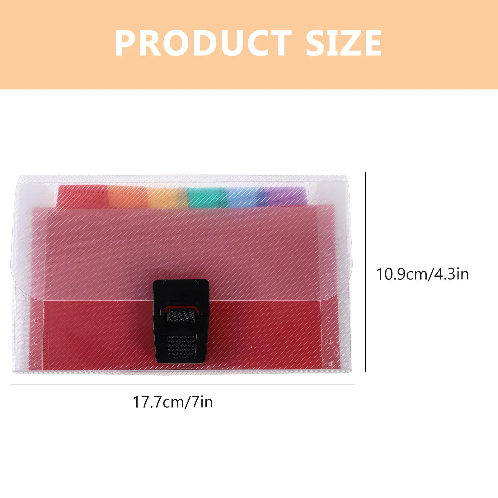 레인보우 아코디언 파일 폴더 플라스틱 확장형 정리함 휴대용 다중 포켓 파일 정리함 문서 영수증 쿠폰 보관함