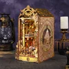 DIY Book Nook Wooden Miniature Model Kit The Mysterious City Bookend Assembled 3D Puzzle Egypt Bookshelf Home Decor Friends Gift 3